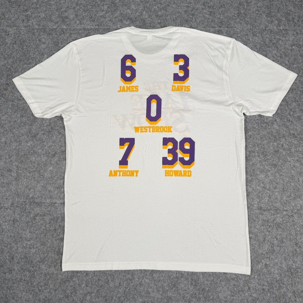 Next Level Apparel The Lake Show T Shirt Mens XL White Purple NBA Basketball‎ - Picture 7 of 7